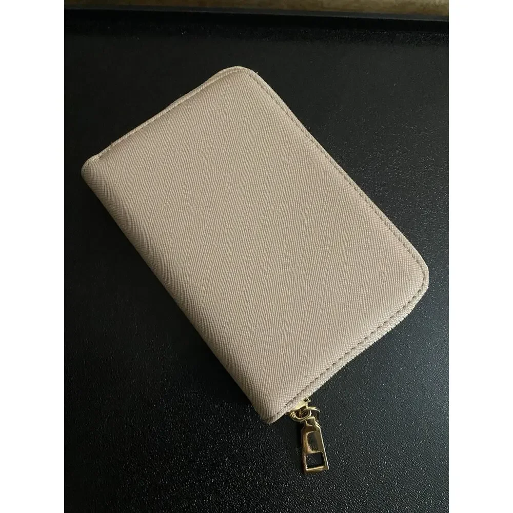 Pink Women's Zip-Around Wallet Solid Zipper Accent Credit Card Slots